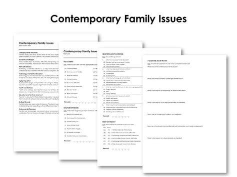 Contemporary Family Issues .